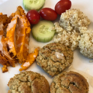 No oil baked falafel plate