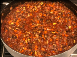 Spaghetti veggie based sauce