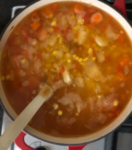 corn soup base dutch oven veggie broth