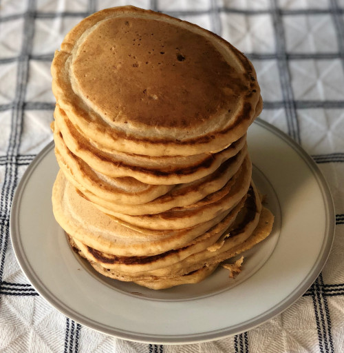 Pretty tall pancakes stack