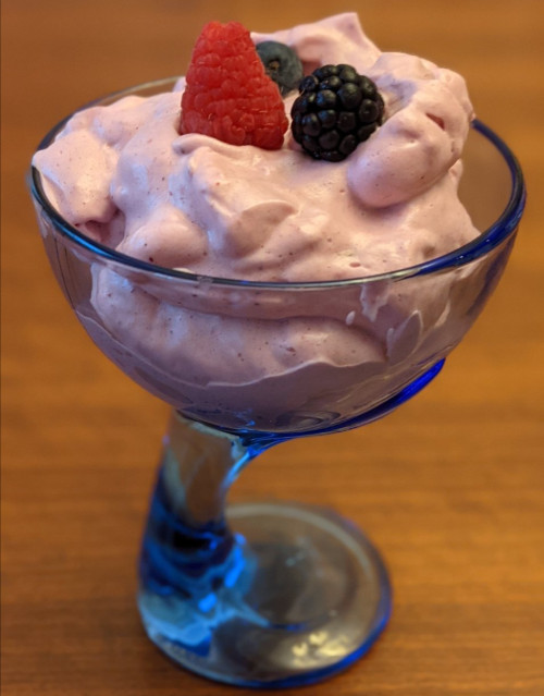 Berry mousse in cup