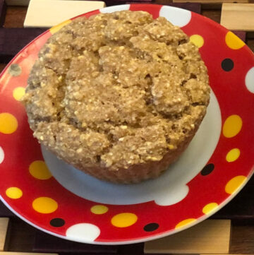 Corn bread muffin on a small plate